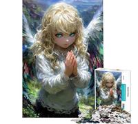 Rompecabezas de 1000 Piezas para Adultos Niña angelical con alas en la Naturaleza Rompecabezas para Adolescentes Juegos relajantes Decoración del hogar Actividades Divertidas en casa (Tamaño 50x75cm)