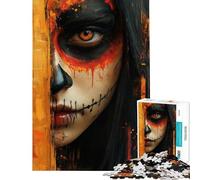 Rompecabezas de 1000 Piezas para Adultos Niña Oculta del Día de Muertos Rompecabezas de Juguete para decoración de Pared Una Obra de Arte Toda la Familia (tamaño 38x52cm)