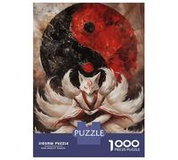 Rompecabezas De 1000 Piezas para Adultos Nine-Tailed Fox Yin Yang Rompecabezas para Adultos Juegos Relajantes Regalos para Mujeres Desafiantes para Completar 52x38cm/1000pcs