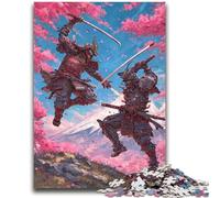 Rompecabezas de 1000 Piezas para Adultos Ninja al pie del Monte Fuji, Rompecabezas para Adultos, antiestrés, desafío difícil, Adecuado para decoración de Escritorio, 50x75cm