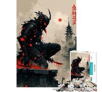 Rompecabezas de 1000 Piezas para Adultos Ninja Asesino Cyberpunk en un Entorno Urbano Diversión en casa para Toda la Familia Juego Imposible para Mayores de 14 años 38x26cm