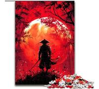 Rompecabezas de 1000 Piezas para Adultos Ninja bajo la Luna de Sangre, Juguetes educativos de Aprendizaje, Juegos Familiares, Juego Educativo para cumpleaños, Navidad, 50x75cm