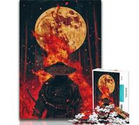 Rompecabezas de 1000 Piezas para Adultos, Ninja bajo la Luna, para Adolescentes, Ideal para Pasar el rato en casa con Piezas de Formas aleatorias Totalmente entrelazadas (tamaño 38x26cm)