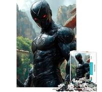 Rompecabezas de 1000 Piezas para Adultos Ninja Negro con Ojos Rojos Ideal para cumpleaños y Navidad Un desafío difícil Juegos educativos para Mayores de 14 años (38x26cm)