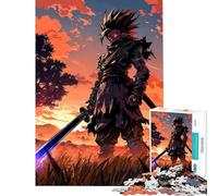 Rompecabezas de 1000 Piezas para Adultos Ninja Samurai Desatado Un desafío para completar Decoración para el hogar Divertido Juego Apto para Mayores de 14 años (38x26cm)