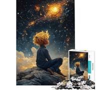 Rompecabezas de 1000 Piezas para Adultos Niño Mirando Las Estrellas Rompecabezas para Adultos Juguete decoración de Pared difícil único Ideal para cumpleaños y Regalos (tamaño 38x26cm)