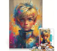 Rompecabezas de 1000 Piezas para Adultos: Niño Rubio, Juego Interactivo, Ideal para Reducir el estrés, cumpleaños 50x75cm