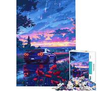Rompecabezas de 1000 Piezas para Adultos Nissan GTR R Anime Japón Desafío Educativo Difícil Juegos relajantes Apto para Mayores de 14 años (50x75cm)
