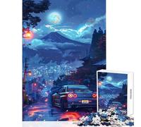 Rompecabezas de 1000 Piezas para Adultos Nissan GTR R Fuji Juguete Educativo japonés Regalos de cumpleaños Juegos Divertidos fomenta el Amor en Pareja (tamaño 38x52cm)
