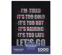 Rompecabezas De 1000 Piezas para Adultos No Excuses Lets Go Rompecabezas para Adultos Juegos Divertidos Desafío Difícil Interacción Entre Padres E Hijos 38x26cm/1000pcs