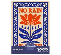 Rompecabezas De 1000 Piezas para Adultos No Rain No Flowers Rompecabezas para Adultos Juegos Relajantes Pero Divertidos Y Humorísticos Juego Desafiante Regalos 38x26cm/1000pcs