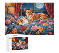 Rompecabezas de 1000 piezas para adultos, noche acogedora con colcha floral, juego familiar, difícil y difícil como regalo para toda la familia, 1000 piezas