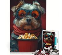 Rompecabezas de 1000 Piezas para Adultos: Noche de Cine con Perros, Juego Interactivo, Actividades Familiares, Toda la Familia 38x52cm