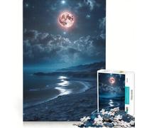 Rompecabezas de 1000 Piezas para Adultos Noche de Luna Juegos Educativos Difíciles y Retos Juego de Reto Único 50x75cm