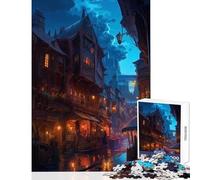 Rompecabezas de 1000 Piezas para Adultos Noche en la Taberna Juguete Educativo Gran Regalo y Juego Familiar para cumpleaños Navidad tamaño 38x26cm