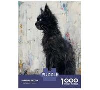 Rompecabezas De 1000 Piezas para Adultos Noir Feline Grace Rompecabezas Juegos Familiares Difícil Difícil Cumpleaños Y Navidad 52x38cm/1000pcs