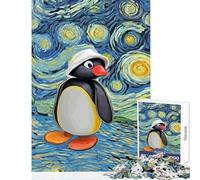 Rompecabezas de 1000 Piezas para Adultos Noot Noot Pingu Juguete Educativo Regalo de cumpleaños Juegos Divertidos con póster a Juego y Hoja de Trivia tamaño 50x75cm