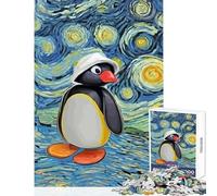 Rompecabezas de 1000 Piezas para Adultos Noot Noot Pingu Juguetes antiestrés Regalos de cumpleaños para Juegos educativos Adecuado para decoración de Escritorio tamaño 38x26cm