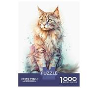 Rompecabezas De 1000 Piezas para Adultos Norwegian Forest Cat Art Rompecabezas para Adultos Juego Familiar Difícil Difícil Y Desafiante 38x26cm/1000pcs
