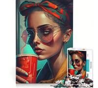 Rompecabezas de 1000 Piezas para Adultos Nos Encanta el café Juego Familiar difícil y desafiante cumpleaños 38x26cm