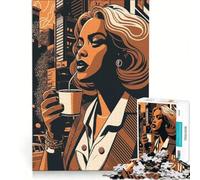 Rompecabezas de 1000 Piezas para Adultos Nos Encanta el café Juego Imposible Un desafío difícil para Fortalecer el Amor en Pareja 38x52cm