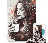 Rompecabezas de 1000 Piezas para Adultos Nos Encanta el café Juguetes antiestrés Un Reto difícil cumpleaños y Ocasiones Especiales 50x75cm