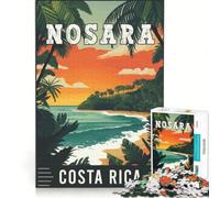 Rompecabezas de 1000 Piezas para Adultos: Nosara en Costa Rica, Juegos Familiares, diversión para Toda la Familia, Regalos para Amigos y Familiares 38x26cm
