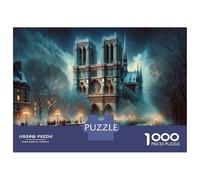 Rompecabezas De 1000 Piezas para Adultos Notre Dame Cathedral Paris Rompecabezas para Adolescentes Juego Práctico Desafío Difícil Regalo De Cumpleaños, Regalos, 38x26cm/1000pcs