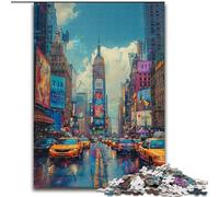 Rompecabezas de 1000 Piezas para Adultos,Nueva York a Color. Rompecabezas de 1000 Piezas para Adultos. Noche de Juegos en Familia,decoración del hogar y Regalo para Entrenar el Cerebro (26x38cm).
