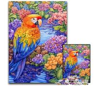 Rompecabezas de 1000 Piezas para Adultos o familias Rompecabezas de Madera de Loros Coloridos Juego Familiar Interactivo, Apto para Mayores de 14 años 50x75cm