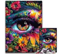 Rompecabezas de 1000 Piezas para Adultos o familias, Rompecabezas de Ojos de Flores, Juego desafiante, Juguetes, cumpleaños únicos y Regalos para Mayores de 14 años, 50x75cm