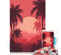 Rompecabezas de 1000 Piezas para Adultos Oasis de Palmeras Juego de ingenio para Reducir el estrés Cada Pieza es única 50x75cm