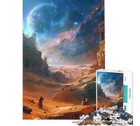 Rompecabezas de 1000 Piezas para Adultos Oasis del Desierto de espejismos Divertido Juego Educativo Juguete desafiante Gran Regalo Desafío difícil (Tamaño 38x52cm)