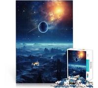 Rompecabezas de 1000 Piezas para Adultos Obra de Arte del Cosmos Hecho de cartón para Mayores de 14 años Juegos educativos Decoración del hogar Regalos de Amigo Secreto tamaño：38x52cm