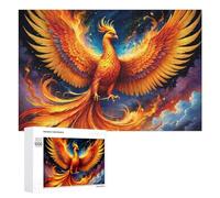 Rompecabezas de 1000 piezas para adultos, obras de arte de fantasía en ascenso de Phoenix, 2 rompecabezas para adultos, juegos divertidos, Staycation, matar el tiempo, cumpleaños y regalos únicos