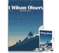 Rompecabezas de 1000 Piezas para Adultos, Observatorio del Monte Wilson, California, Cielo Nocturno, Juguete Intelectual, Mejora la Memoria, Juguetes antiestrés, tamaño 38x26cm