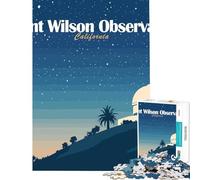 Rompecabezas de 1000 Piezas para Adultos Observatorio Mount Wilson Cielo Nocturno de California Juego práctico y Educativo Regalos de cumpleaños para Toda la Familia tamaño 38x52cm