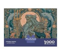 Rompecabezas De 1000 Piezas para Adultos Ocean God with Trident -1 Rompecabezas para Adultos Juego Familiar Decoración De Pared Desafiante De Completar 70x50cm/1000pcs