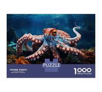 Rompecabezas De 1000 Piezas para Adultos Ocean Life Octopus Rompecabezas para Adultos Juegos De Relajación Desafío Difícil Ayuda A Ejercitar El Cerebro 52x38cm/1000pcs