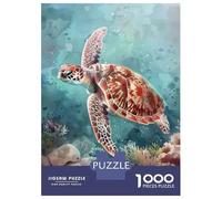 Rompecabezas De 1000 Piezas para Adultos Ocean Life Sea Turtle Art Print-1 Rompecabezas para Adultos: Un Juego Práctico, Divertido Y Un Desafío Educativo con Humor 52x38cm/1000pcs