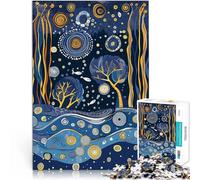 Rompecabezas de 1000 Piezas para Adultos Océano al Estilo de Gustav Klimt Juego de ingenio Interacción Entre Padres e Hijos 52x38cm