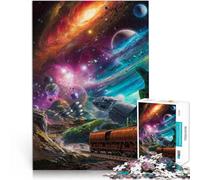 Rompecabezas de 1000 Piezas para Adultos Odisea del Tren Cósmico Hecho de cartón para Mayores de 14 años Juego Imposible Regalos de Juegos desafiantes tamaño:38x52cm