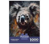 Rompecabezas De 1000 Piezas para Adultos Oil Koala Portrait Rompecabezas para Adultos Juguetes Antiestrés Difícil Difícil Y Desafiante 38x26cm/1000pcs