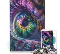 Rompecabezas de 1000 Piezas para Adultos: Ojo con árboles y Plantas Que Crecen, Juego Imposible, desafío difícil, fortalece el Amor Entre Parejas 50x75cm