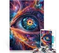 Rompecabezas de 1000 Piezas para Adultos Ojo cósmico Juego Familiar para aliviar el estrés: desafío difícil Regalo Divertido 52x38cm