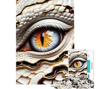 Rompecabezas de 1000 Piezas para Adultos Ojo de dragón en Primer Plano Juegos relajantes Juguetes educativos Regalos de Amigo Invisible Actividades Familiares (tamaño 38x26cm)