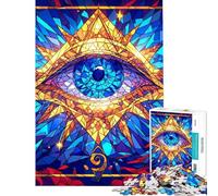 Rompecabezas de 1000 Piezas para Adultos Ojo de los Illuminati Rompecabezas para Adultos Juguetes de Bricolaje Desafío difícil Difícil y desafiante (tamaño 38x52cm)
