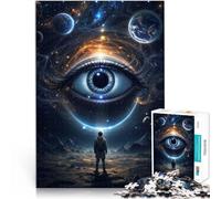 Rompecabezas de 1000 Piezas para Adultos Ojo del Cosmos Hecho de Madera para y a Partir de 14 años Juguete de desafío Decoraciones hogar tamaño：50x75cm