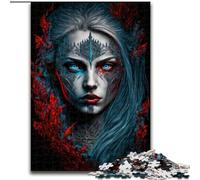 Rompecabezas de 1000 Piezas para Adultos, Ojos Azules Brillantes, de Madera, Ideal para Decorar o como Regalo de cumpleaños, 50x75cm Un Rompecabezas desafiante y Relajante para Adolescentes