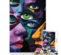 Rompecabezas de 1000 Piezas para Adultos Ojos de la Psique Juguetes antiestrés Regalos para Mujeres y Hombres Juego Educativo interacción Entre Padres e Hijos tamaño 50x75cm